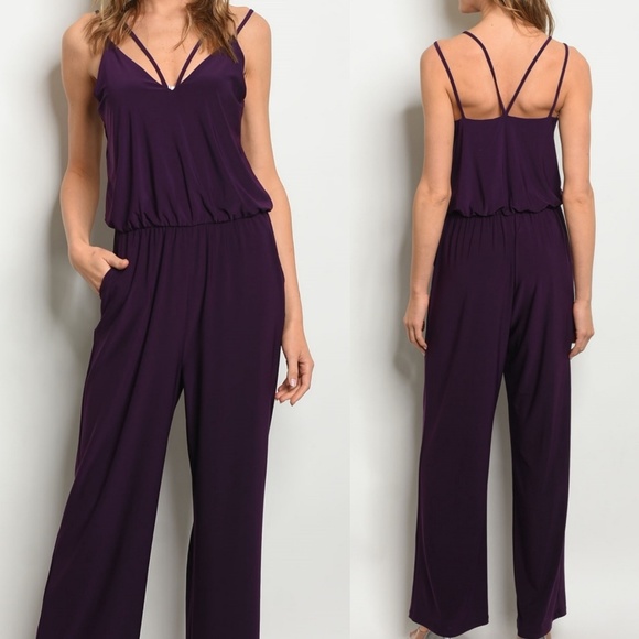 deep purple jumpsuit